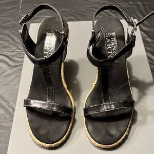 Franco Sarto Black Espadrille Sandals